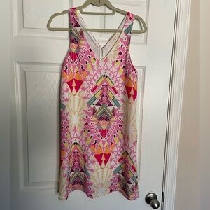 Everly Women’s Size S Colorful Geometric Print Sleeveless Dress